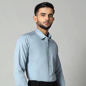 Trending shirts for men: light blue formal shirt