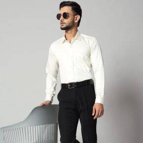 Trending shirts for men: off-white long-sleeve shirt