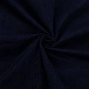 Navy blue stretchable corduroy fabric