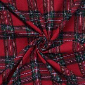 Unstitched tartan flannel check fabric