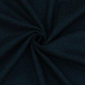 Bottle green herringbone wool tweed fabric