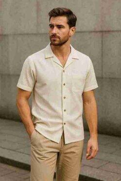 Trending shirts for men: Cuban collar style