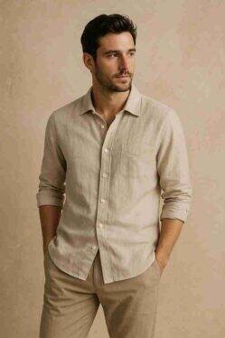 Trending shirts for men: lightweight linen shirt