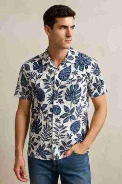 Trending shirts for men: printed shirt outfit