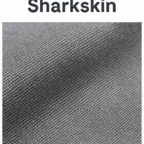 Sharkskin suiting fabric with a smooth, subtle two-tone sheen